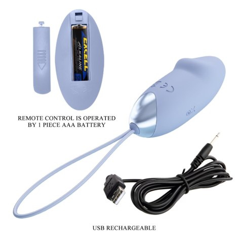 PRETTY LOVE - JULIA Dream chaser 2, Blue, Wireless remote control 12 vibration functions Pretty Love