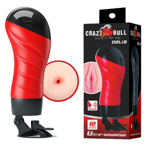 CRAZY BULL - Delia, 12 vibration functions Suction base Sex talk, 2 AAA batteries Crazy Bull