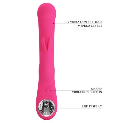 PRETTY LOVE - Lamar dark Pink, 10 vibration functions 9 speed levels Pretty Love