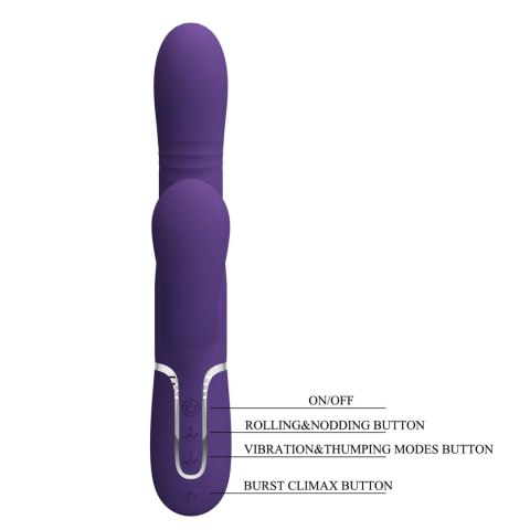 PRETTY LOVE - Mariana dark purple, 7 vibration functions, 7 thrusting settings, 4 rolling functions,4 nodding functions Pretty L