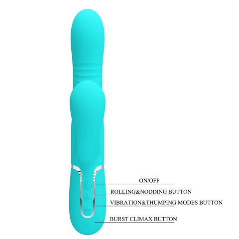 PRETTY LOVE - Mariana light blue, 7 vibration functions, 7 thrusting settings, 4 rolling functions, 4 nodding functions Pretty L