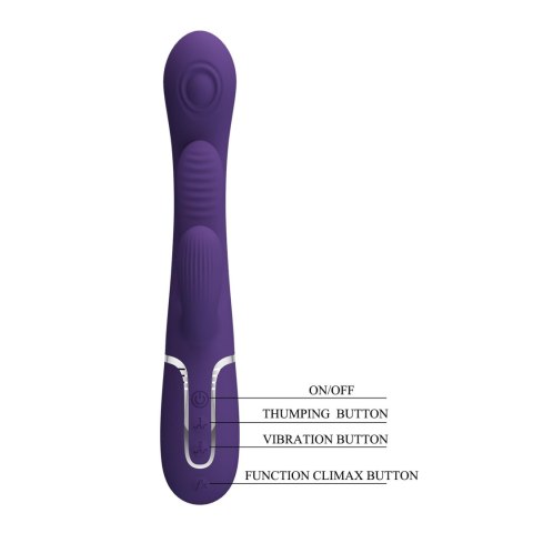 PRETTY LOVE - Shonia Dark Purple, Twinkled Tenderness, 7 thumping functions 7 vibration functions Pretty Love