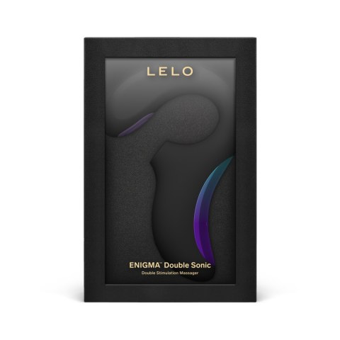 Lelo Enigma Double Sonic wibrator soniczny podwójny do łechtaczki, punktu G i punktu A z aplikacją czarny