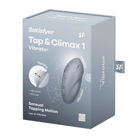 Satisfyer Tap & Climax 1 wibrator do łechtaczki szary