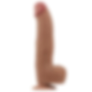 Dildo realistyczne 31 cm z przyssawką ciemne - Lovetoy