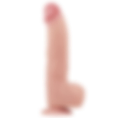 Realistyczne dildo 31 cm – TPE, przyssawka, elastyczne, naturalne doznania