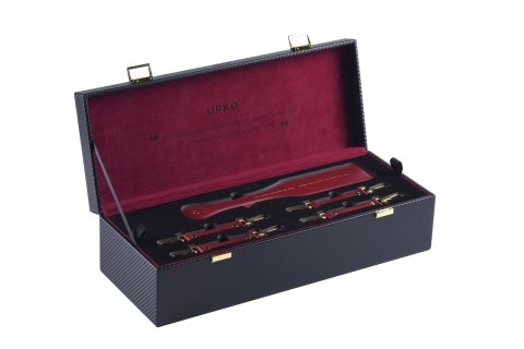 Zestaw czerwonych skórzanych akcesoriów Upko Leather Kinky Tools Set Red UPKO