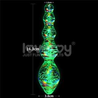 Glow-in-the-dark Twilight Gleam Glass Dildo Lovetoy