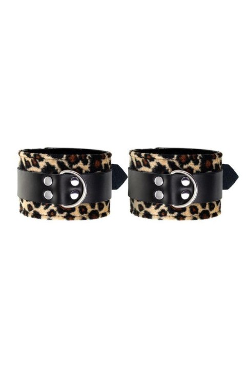 Anonymo handcuffs, PU leather, print, 19.5 cm Toyfa