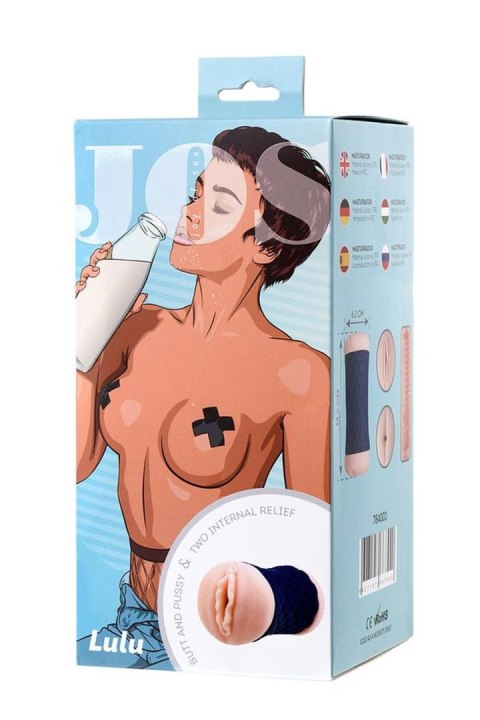 JOS LULU, Masturbator double-sided, TPR, fleshy, 14.5 cm JOS