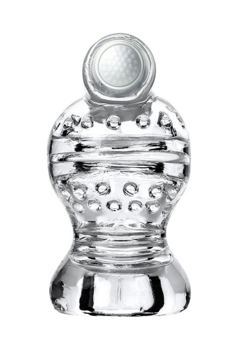 Lingam Shakti, Vibrating Masturbator, TPE, Transparent, 9 cm Lingam by TOYFA