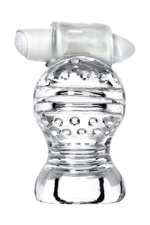 Lingam Shakti, Vibrating Masturbator, TPE, Transparent, 9 cm Lingam by TOYFA