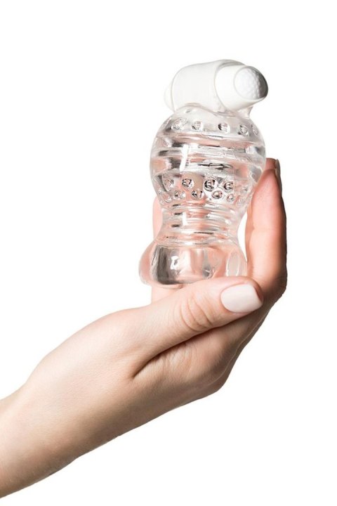 Lingam Shakti, Vibrating Masturbator, TPE, Transparent, 9 cm Lingam by TOYFA