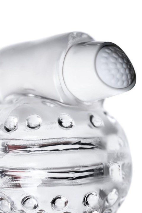 Lingam Shakti, Vibrating Masturbator, TPE, Transparent, 9 cm Lingam by TOYFA