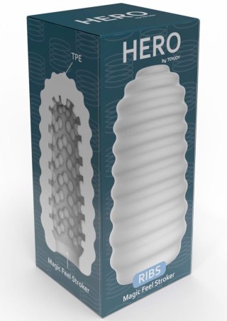 Medium Masturbator Ribs White SCALA