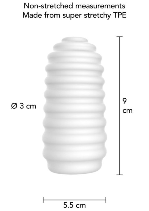 Medium Masturbator Ribs White SCALA