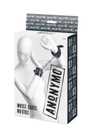 Anonymo handcuffs, PU leather, black TOYFA - Boys of Toys Sp. z o.o. (dystrybutor)