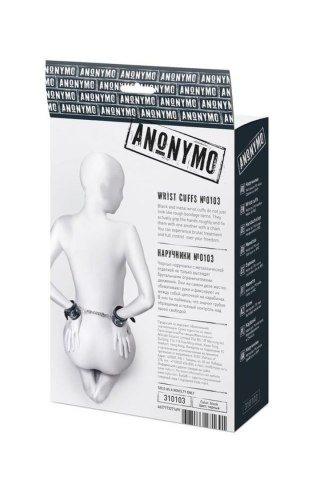 Anonymo handcuffs, PU leather, black TOYFA - Boys of Toys Sp. z o.o. (dystrybutor)