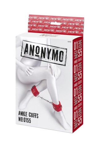 Anonymo handcuffs, PU leather, red, 27 cm TOYFA - Boys of Toys Sp. z o.o. (dystrybutor)