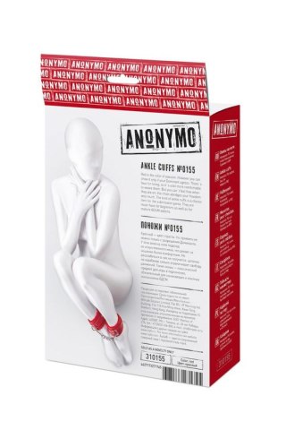 Anonymo handcuffs, PU leather, red, 27 cm TOYFA - Boys of Toys Sp. z o.o. (dystrybutor)