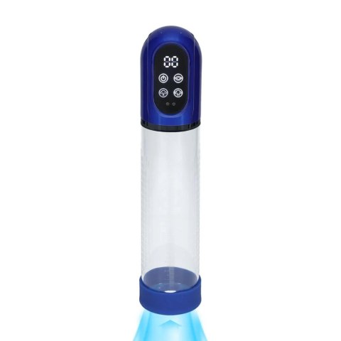 Engage - Automatic Waterproof Penis Pump and Masturbator - Metallic Blue SHOTS