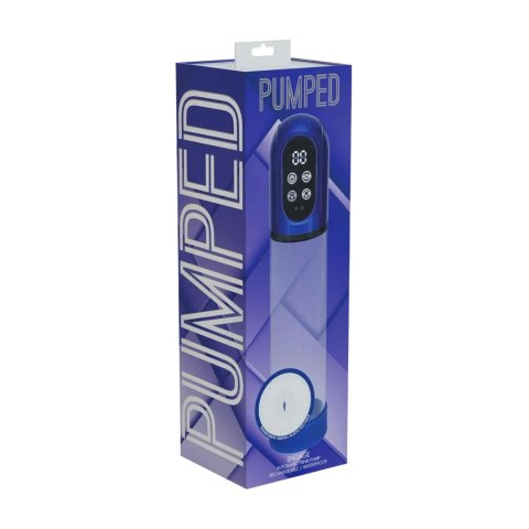 Engage - Automatic Waterproof Penis Pump and Masturbator - Metallic Blue SHOTS