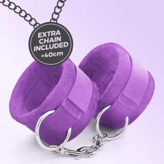 TOUGH LOVE VELCRO HANDCUFFS WITH EXTRA 40CM CHAIN CRUSHIOUS PURPLE Crushious - Lunyvan S.L.