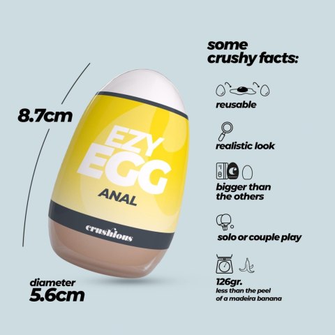 CRUSHIOUS EZY EGG ANAL MASTURBATOR EGG Crushious - Lunyvan S.L.