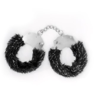 CRUSHIOUS SPANGLE METAL CUFFS WITH PLUSH BLACK Crushious - Lunyvan S.L.
