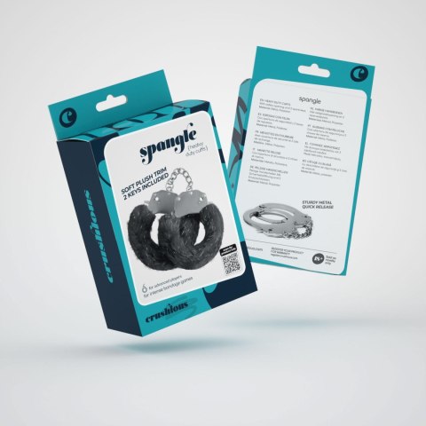 CRUSHIOUS SPANGLE METAL CUFFS WITH PLUSH BLACK Crushious - Lunyvan S.L.