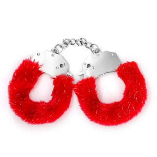 CRUSHIOUS SPANGLE METAL CUFFS WITH PLUSH RED Crushious - Lunyvan S.L.