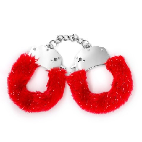 CRUSHIOUS SPANGLE METAL CUFFS WITH PLUSH RED Crushious - Lunyvan S.L.