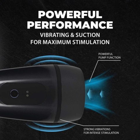 Pulsar - Negative Pressure Suction and Vibration Masturbator Pump - Gun Metal SHOTS