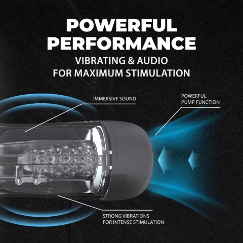 SonicPull - Suction and Vibration Masturbator Pump - Multimedia Enhanced - Gun Metal SHOTS