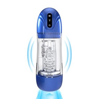 SonicPull - Suction and Vibration Masturbator Pump - Multimedia Enhanced - Metallic Blue SHOTS