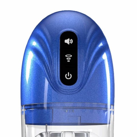 SonicPull - Suction and Vibration Masturbator Pump - Multimedia Enhanced - Metallic Blue SHOTS
