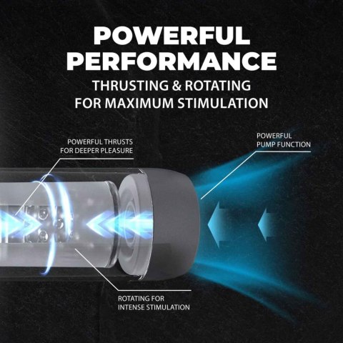 Vortex - Suction Rotation and Thrusting Masturbator Pump - Gun Metal SHOTS